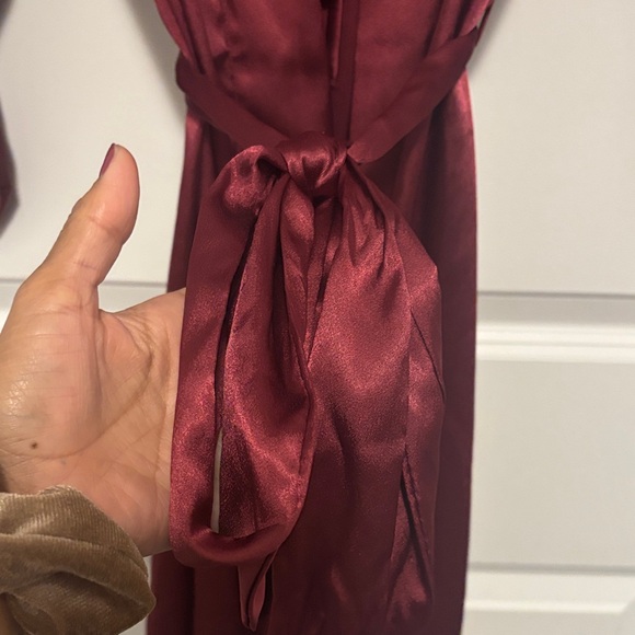 Victoria's Secret Burgundy Satin Robe - Picture 3 of 5